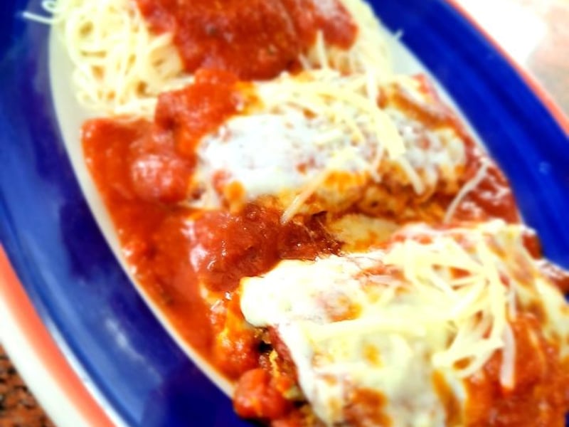 Pesto Ricotta Eggplant Rollatini